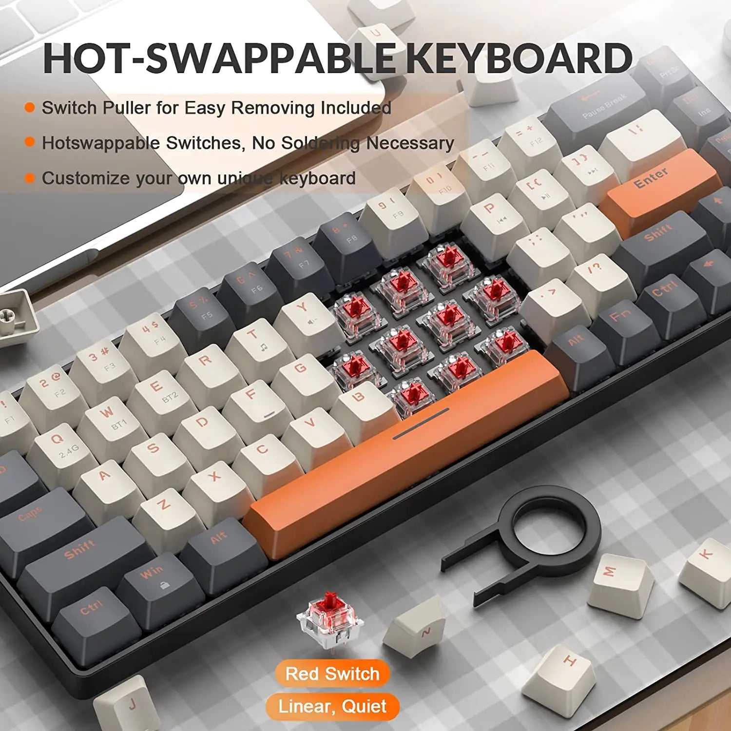 60% Wireless Mechanical Mini 68-Key