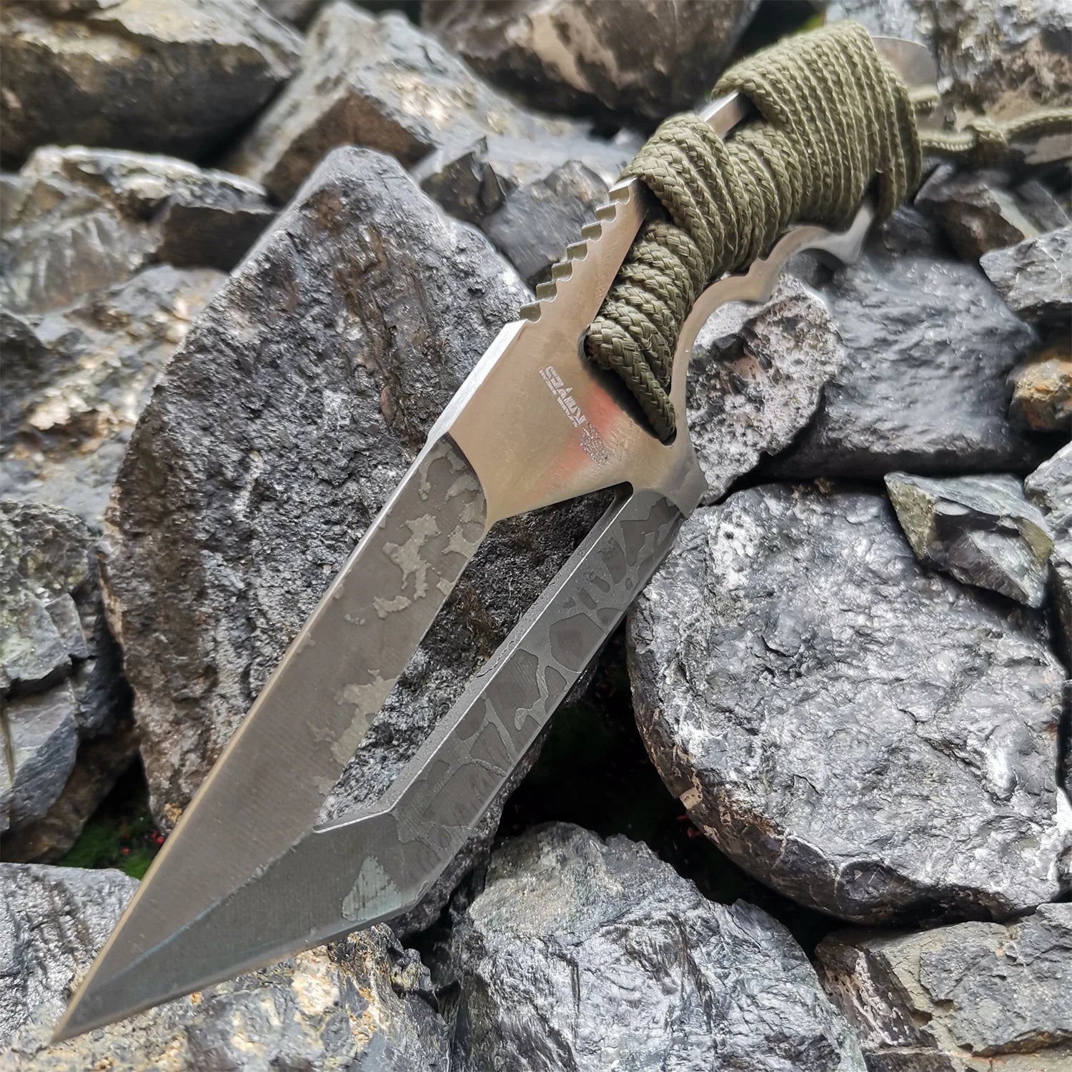 Sharp Straight Knife: Stainless Steel Fixed Blade for Outdoor Survival, Camping, Hunting, and Woodworking