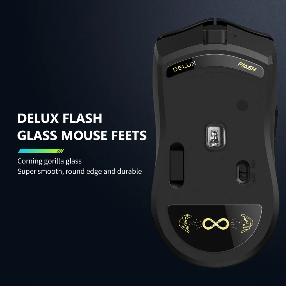 Delux M800 PRO PAW3395 Wireless Gaming Mouse.