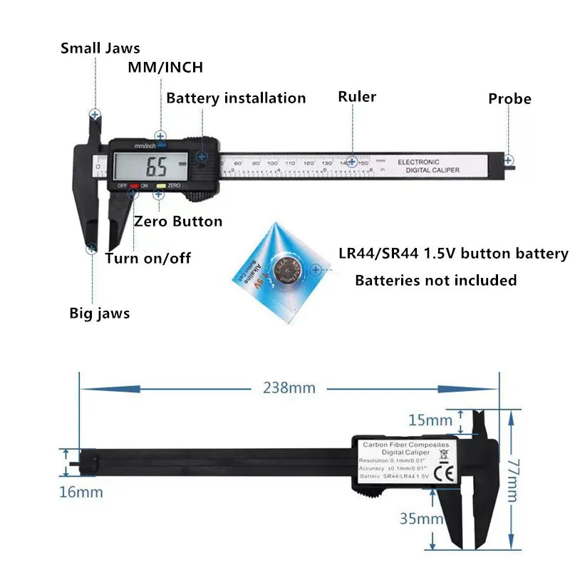 150mm 100mm Electronic Digital Caliper.