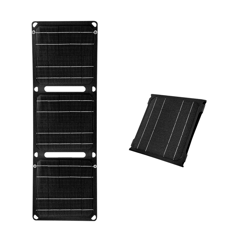 high powered portable solar panel 21w black