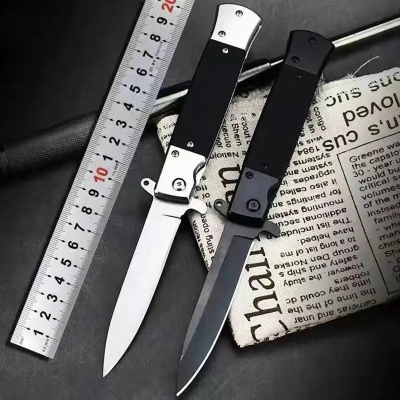 Outdoor portable folding knife Stainless steel field knife high hardness tactical knife multi-purpose quick opening Self-defense