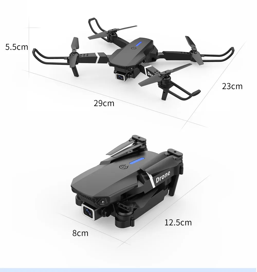 Professional Drone E88 4k Dual Camera.