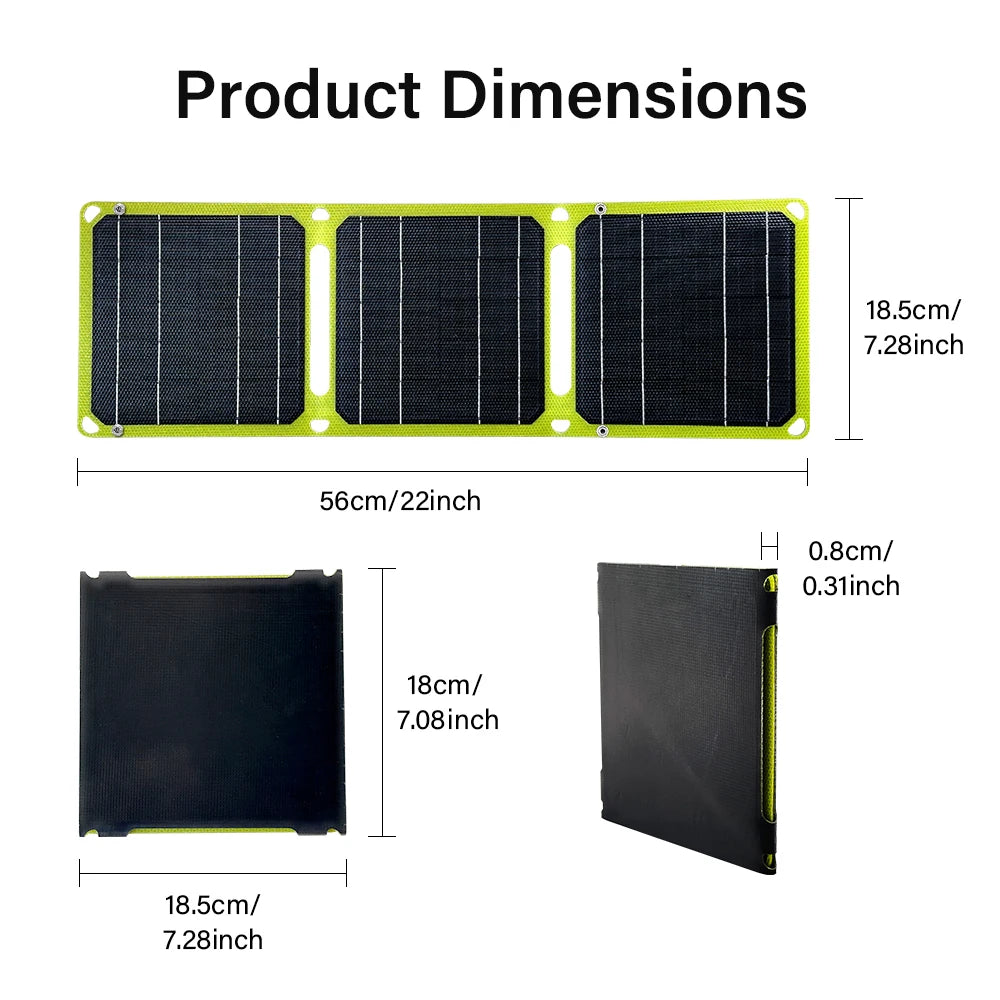 high powered portable solar panel - dimensions