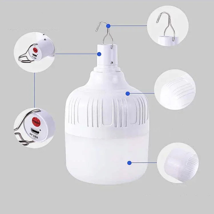 1-6pcs USB Rechargeable LED Emergency Lights.