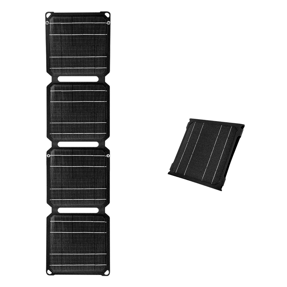 high powered portable solar panel 40w black