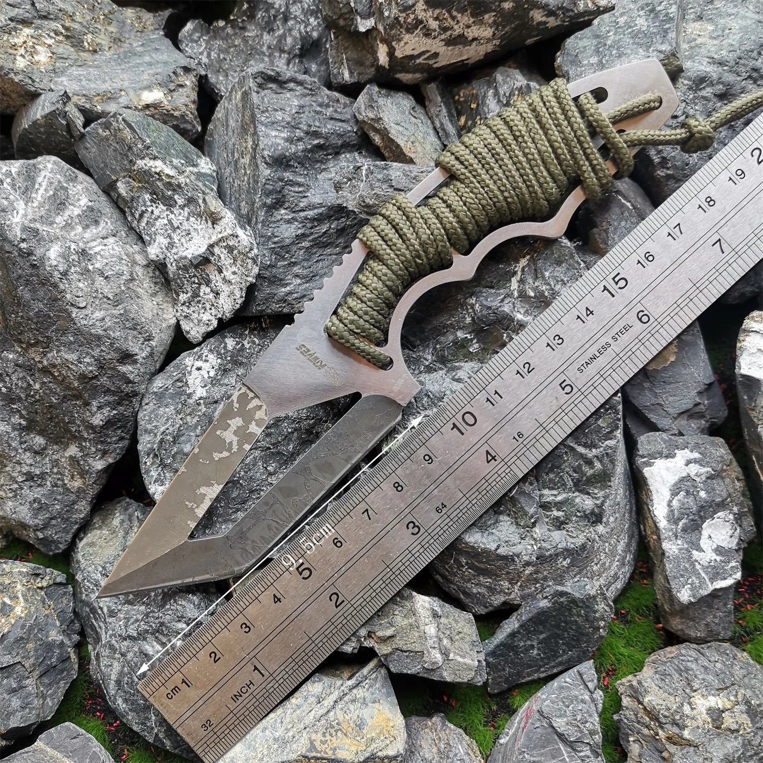 Sharp Straight Knife: Stainless Steel Fixed Blade for Outdoor Survival, Camping, Hunting, and Woodworking