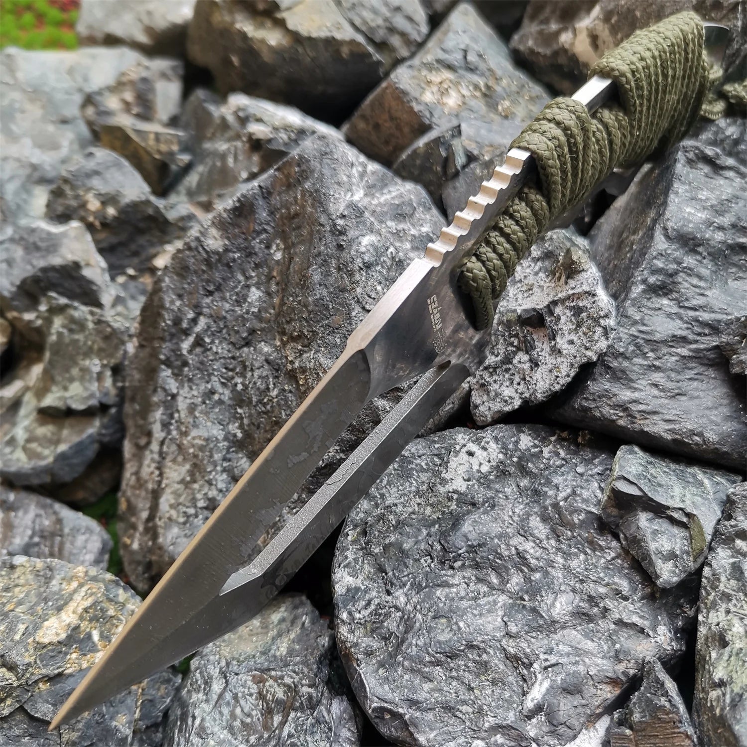 Sharp Straight Knife: Stainless Steel Fixed Blade for Outdoor Survival, Camping, Hunting, and Woodworking