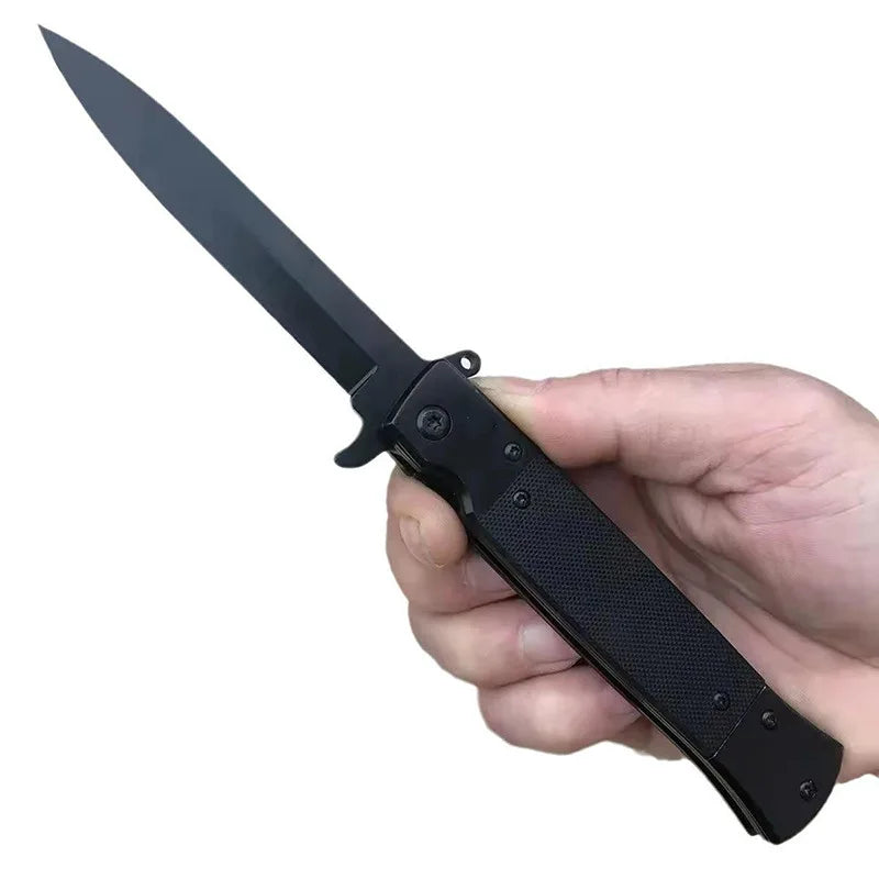 Outdoor portable folding knife Stainless steel field knife high hardness tactical knife multi-purpose quick opening Self-defense