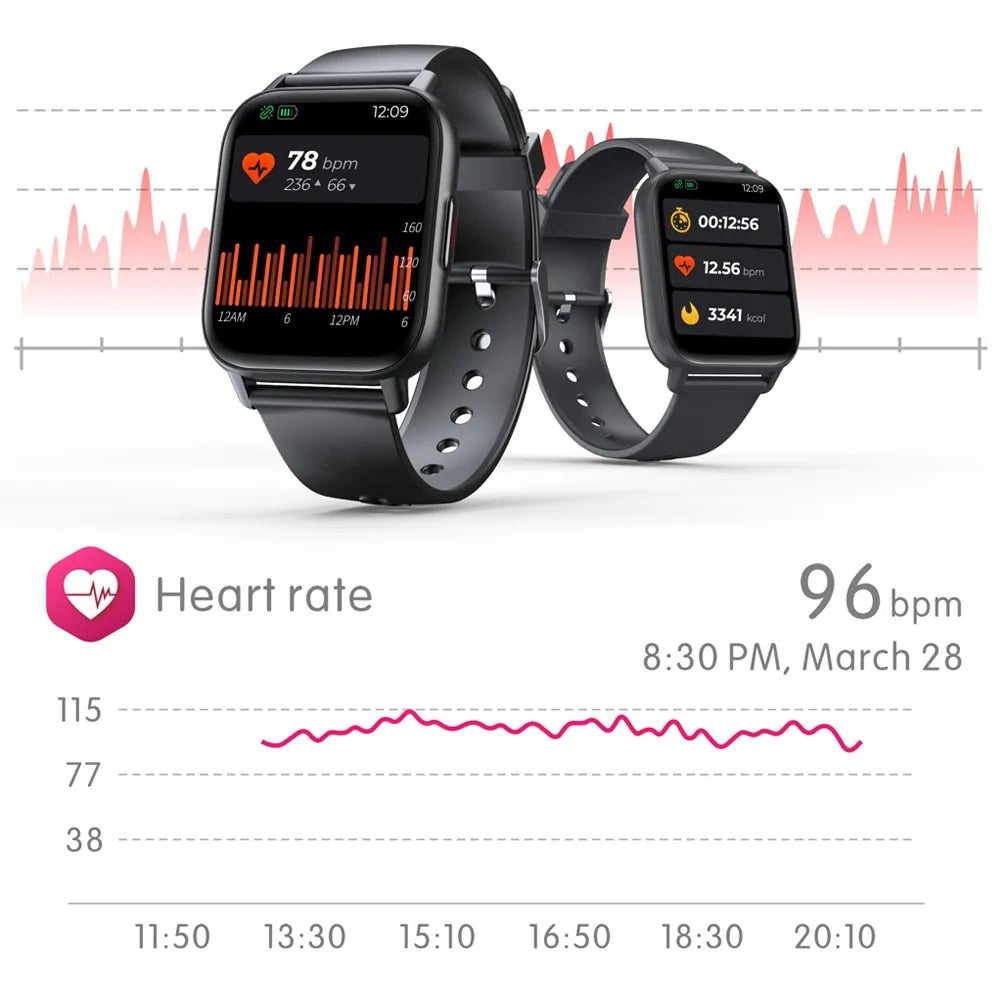 Smart Watch 1.69": Health Monitoring, Multi-Sport, IP67, Bluetooth 5.0.